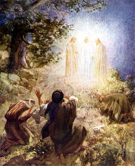 The transfiguration of Christ, glittering as diamond